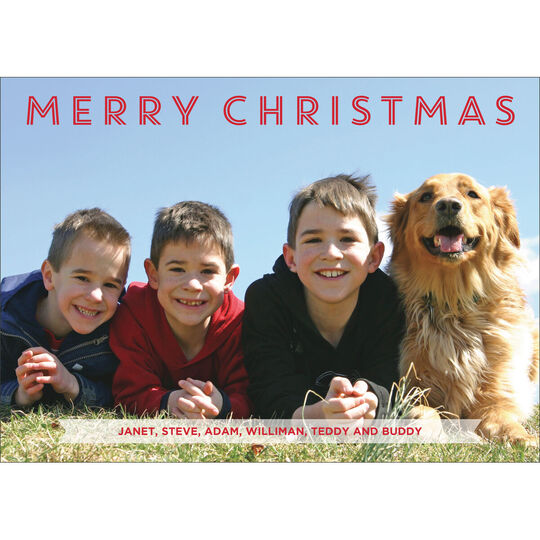 Merry Christmas Flat Photo Cards